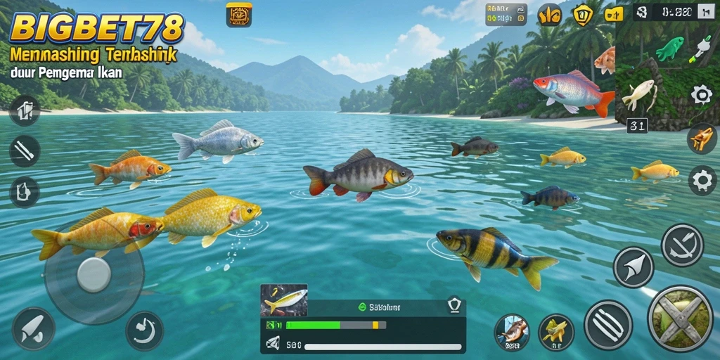 Screenshot besar menunjukkan aksi memancing seru di BIGBET78.