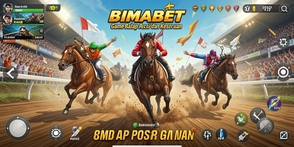 Tampilan menarik gameplay balapan di BIMABET.