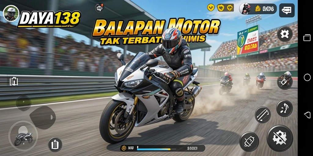 Gameplay intens balapan motor di DAYA138.