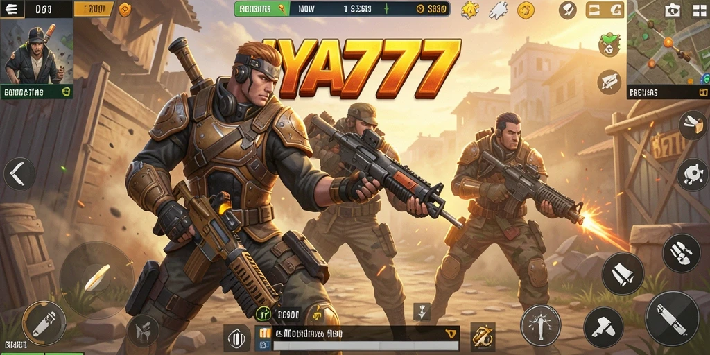 Tampilan intens dari aksi pertempuran dalam IYA777 Battle Royale.