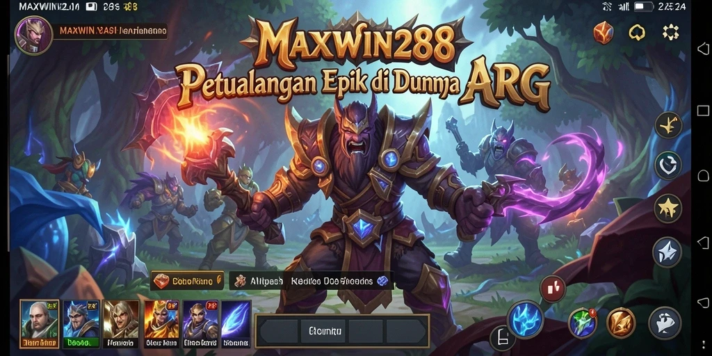 Tangkapan layar gameplay <strong>MAXWIN288</strong> menampilkan pertarungan seru di dunia ARPG.