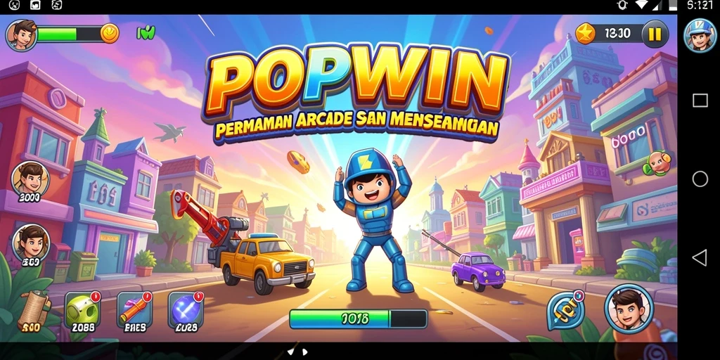 Tampilan gameplay Arcade yang menarik dan menghibur di POPWIN.