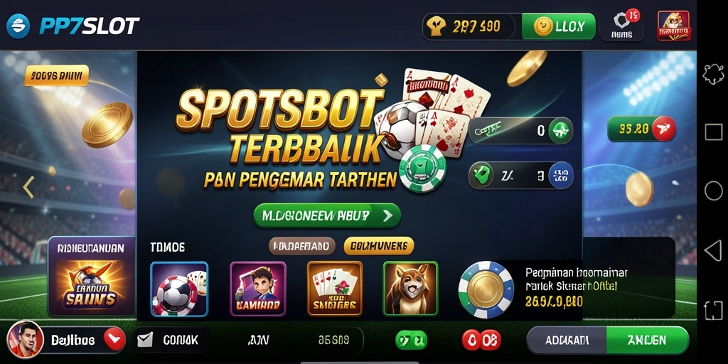 Tampilan utama gameplay PP7SLOT dengan berbagai taruhan olahraga.