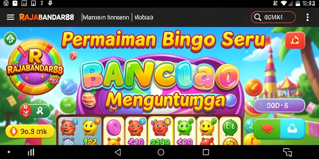 Tampilan gameplay RAJABANDAR88 yang seru dan penuh warna.