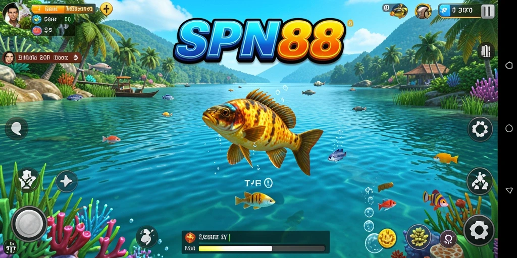 Screenshot gameplay SPN88 yang menampilkan suasana memancing yang mendebarkan.