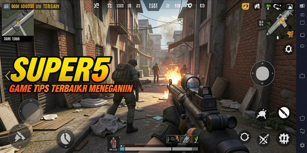 Tampilan gameplay yang menggugah adrenalin dari SUPER5 dalam pertempuran TPS.