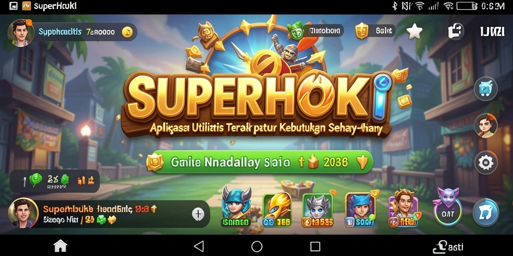 Screenshot utama SUPERHOKI menampilkan antarmuka aplikasi utilitas yang modern dan ramah pengguna.