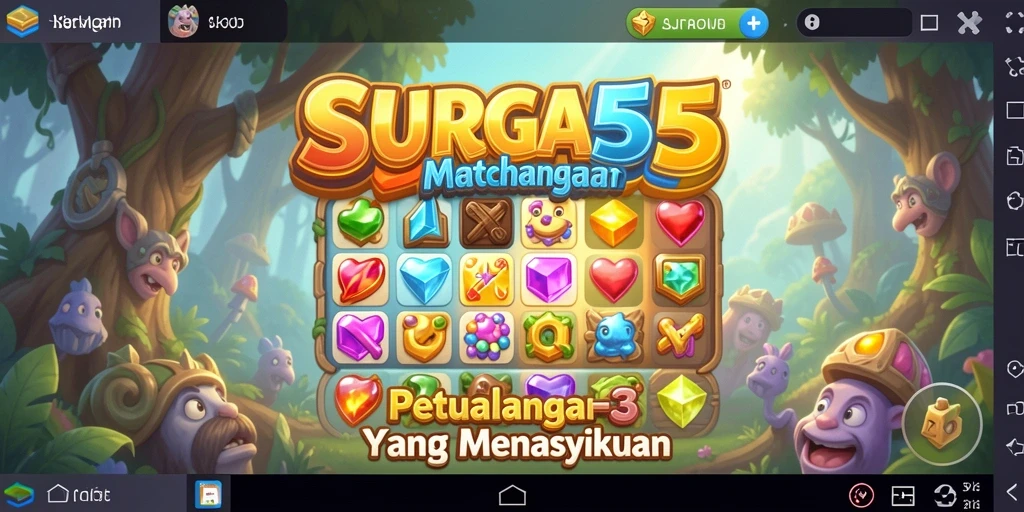 Tampilan gameplay SURGA55 yang seru dan penuh warna.