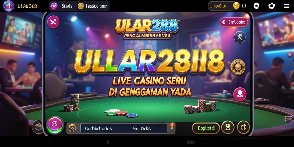 Tampilan gameplay Live Casino yang mendebarkan di ULAR288.