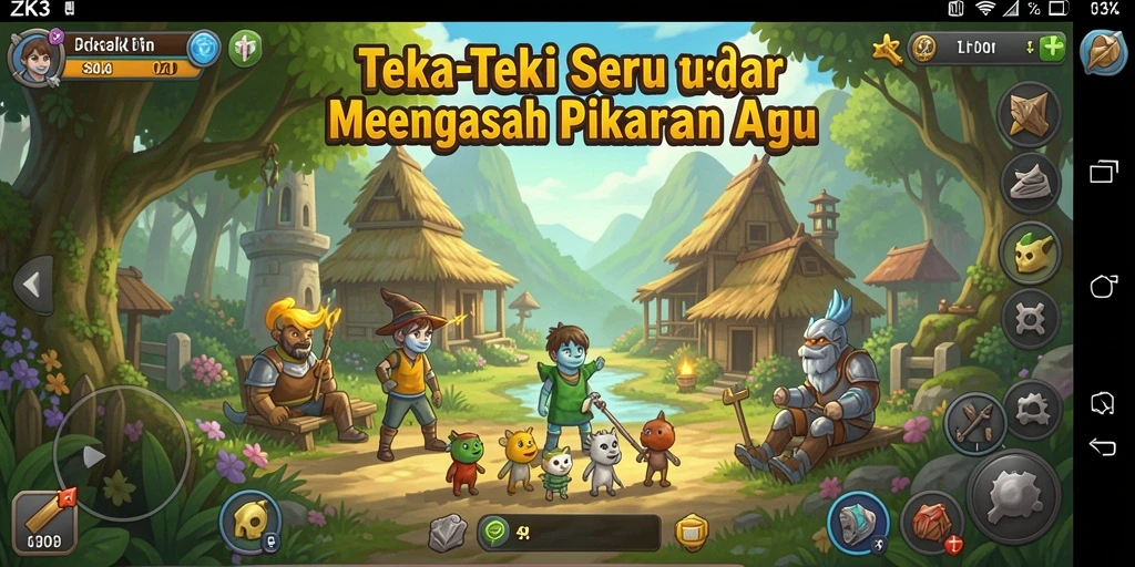 Tampilan gameplay seru dari ZK3 dengan berbagai teka-teki menarik.