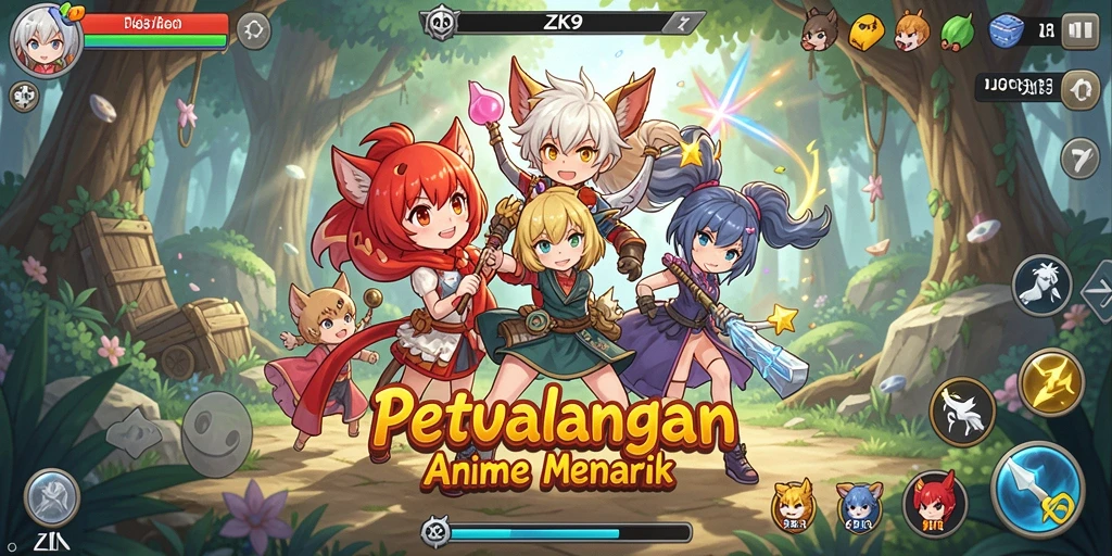 Gameplay ZK9 menampilkan karakter Anime yang memukau dalam petualangan seru.